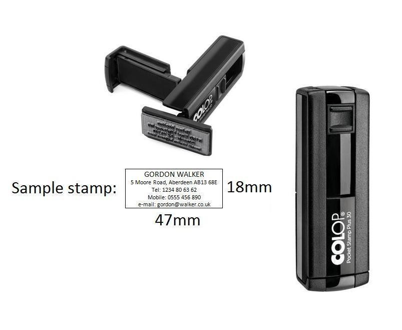 COLOP 155552 green line Timbro tascabile plus 30 incluso pi/ù individuale Piastra di testo nero